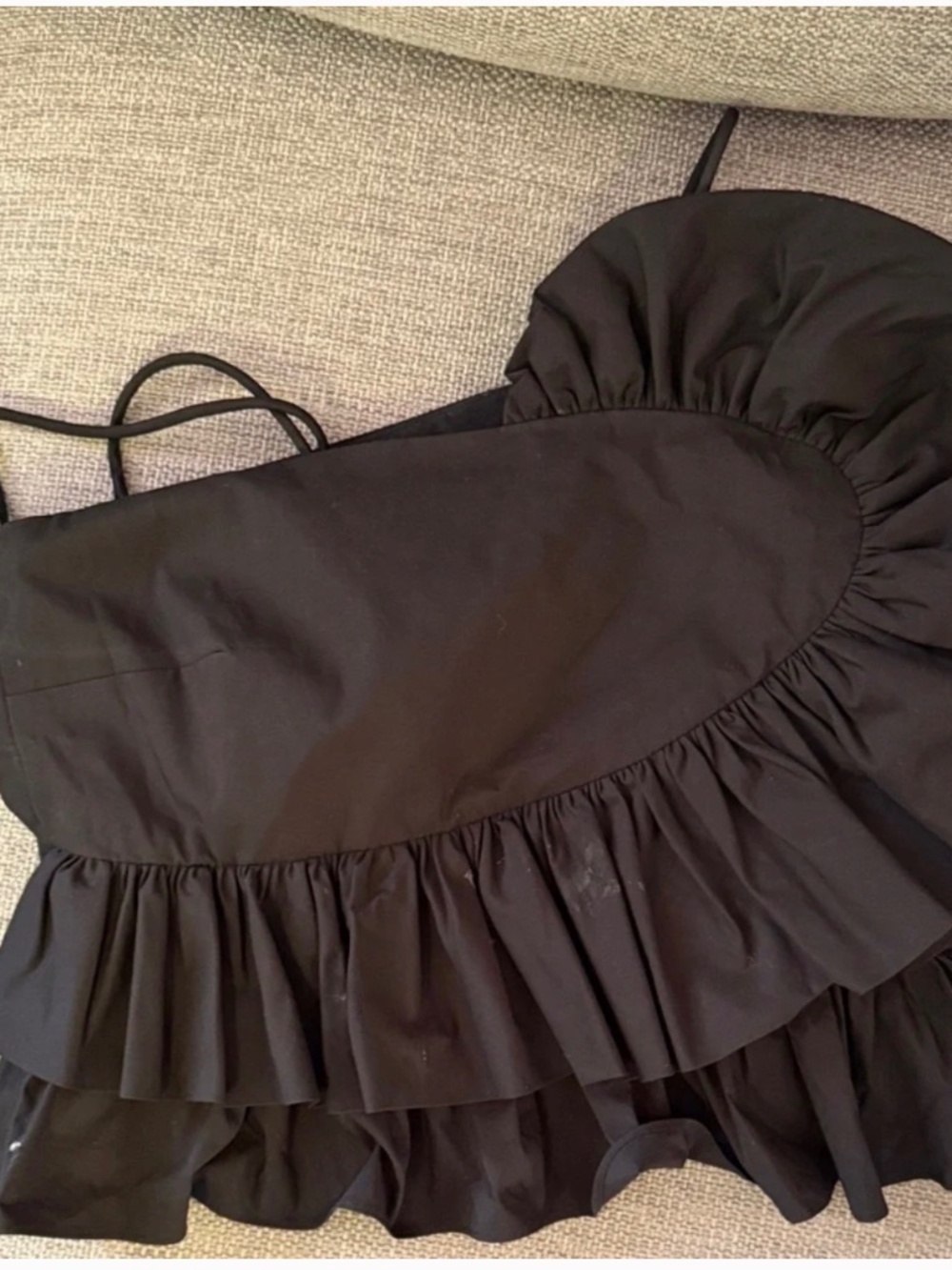 Just  new Tanya Taylor Elegant Black Ruffled Garment